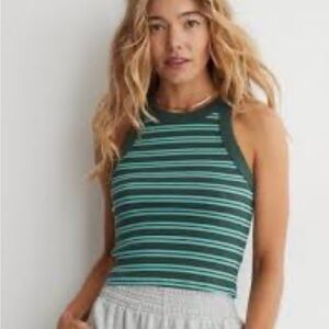 Aerie Free Spirit Ribbed Tank Top - Sycamore Stripe